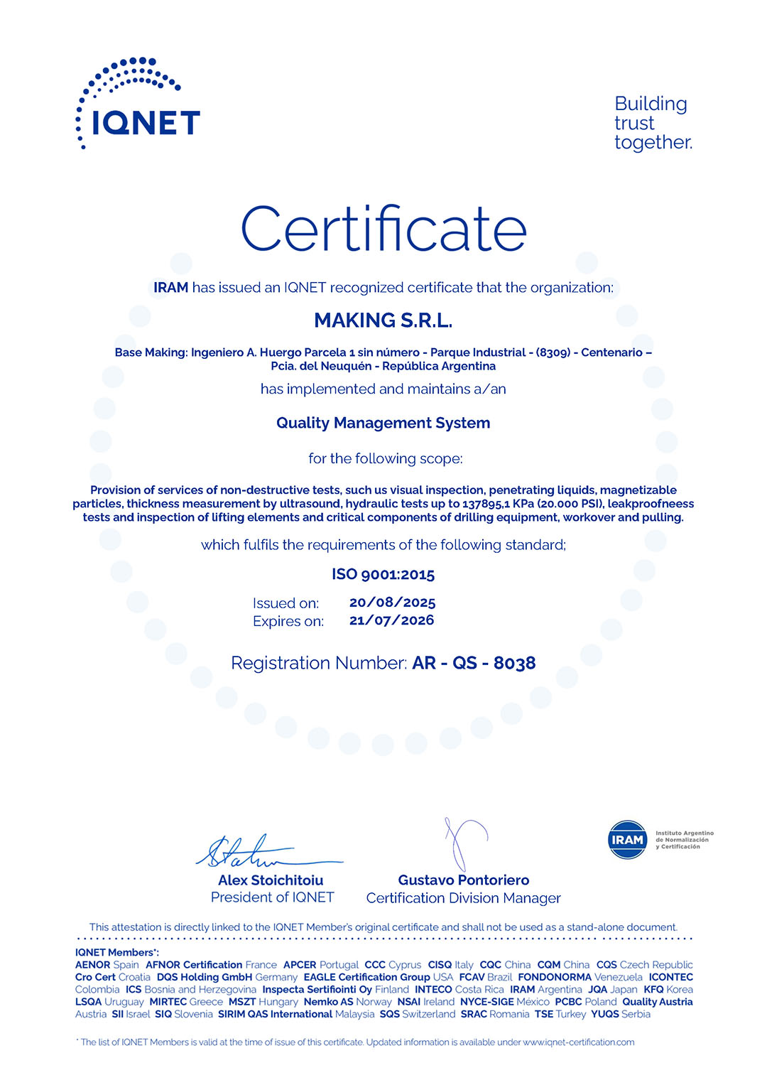 Making-SRL-Certificado-9001-IQNET